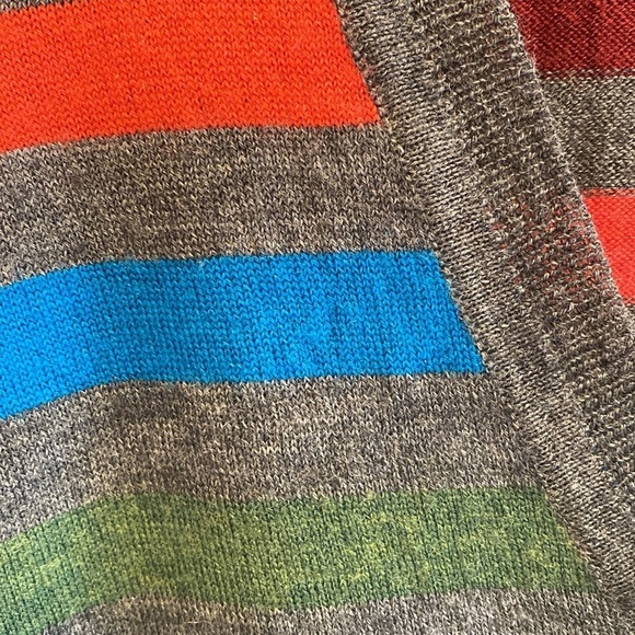 The Limited Merino Wool L/S Fine Gauge Sweater Grey Multi Color V Neck M - Picture 3 of 9